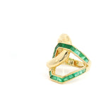 Load image into Gallery viewer, Gold & Emeralds Harmony Ring