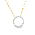 Load image into Gallery viewer, Diamond Halo Necklace