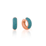 Load image into Gallery viewer, Turquoise Chunky Hoops