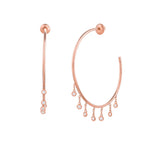 Load image into Gallery viewer, Large Dangling Diamond Hoops