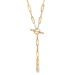 Load image into Gallery viewer, Diamond Orbit Lariat Necklace