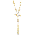 Load image into Gallery viewer, Diamond Orbit Lariat Necklace