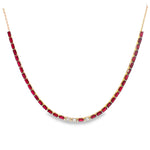 Load image into Gallery viewer, Ruby & Diamond Collarbone Necklace