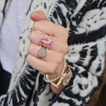 Load image into Gallery viewer, Interlaced Diamonds & Pink Sapphires