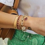 Load image into Gallery viewer, Ruby Delights Tennis Bracelet