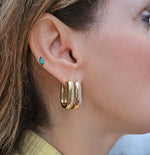 Load image into Gallery viewer, Double Dipped Diamond Hoops
