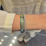 Load image into Gallery viewer, Emerald Baguettes Ayat Al Kursi Bangle