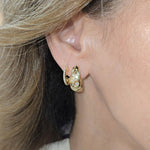 Load image into Gallery viewer, Diamond Polkadot Large Hoops