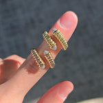 Load image into Gallery viewer, Ribbed Criss-Cross Ring