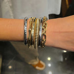 Load image into Gallery viewer, Ribbed Gold Bracelet