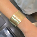 Load image into Gallery viewer, Hammered Gold Cuff
