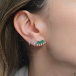 Load image into Gallery viewer, Emerald Burst Earrings