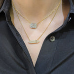 Load image into Gallery viewer, Quartz-Motif Diamond Necklace