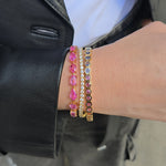 Load image into Gallery viewer, Hexagon-Shape Sapphire Rainbow Tennis Bracelet