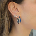 Load image into Gallery viewer, Blue Muse Hoops