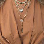 Load image into Gallery viewer, Diamond Orbit Lariat Necklace