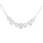 Load image into Gallery viewer, Pears & Baguettes with Halos Necklace