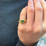 Load image into Gallery viewer, Emerald Heart Signet