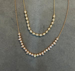 Load image into Gallery viewer, Round & Pear Bezel Line Necklace