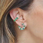 Load image into Gallery viewer, Emeralds Bouquet Earrings