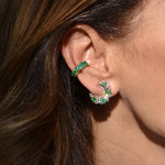 Load image into Gallery viewer, Emeralds Bouquet Earrings