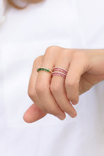 Load image into Gallery viewer, Pink Sapphires Constellation Ring
