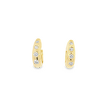 Load image into Gallery viewer, Diamond Polkadot Small Hoops