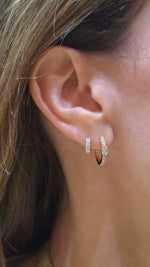 Load image into Gallery viewer, Bezel Pear Diamond Earrings