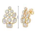 Load image into Gallery viewer, Bezel Cone-Cluster Earrings