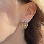 Load image into Gallery viewer, Multi-Shaped Diamond & Chains Earrings