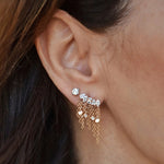 Load image into Gallery viewer, Multi-Shaped Diamond & Chains Earrings
