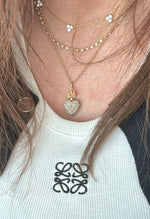 Load image into Gallery viewer, Dove & Brown Diamond Heart Pendant