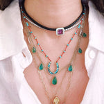 Load image into Gallery viewer, Knitted Horseshoe Necklace