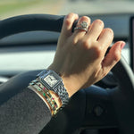 Load image into Gallery viewer, Emerald Scattered Gems Bracelet