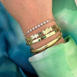 Load image into Gallery viewer, Emerald Scattered Gems Bracelet
