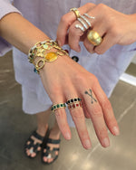 Load image into Gallery viewer, Malachite Pyramids Ring