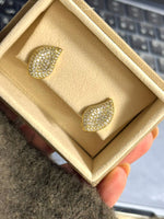 Load image into Gallery viewer, Diamond Petal Earrings