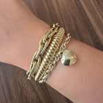 Load image into Gallery viewer, Ribbed Gold Bracelet