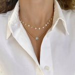 Load image into Gallery viewer, Bubbles & Pear Diamond Lariat