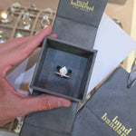 Load image into Gallery viewer, Art-Deco Baguette & Enamel Ring