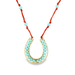 Load image into Gallery viewer, Knitted Horseshoe Necklace