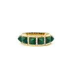 Load image into Gallery viewer, Malachite Pyramids Ring