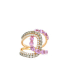 Load image into Gallery viewer, Interlaced Diamonds & Pink Sapphires