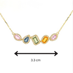 Load image into Gallery viewer, Multi-Shaped Sapphires Necklace