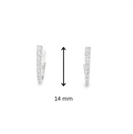 Load image into Gallery viewer, Graduated Diamond Charm Hoops