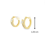 Load image into Gallery viewer, Double Huggies with Pear Diamond