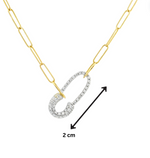 Load image into Gallery viewer, Diamond Safety Pin Necklace