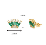 Load image into Gallery viewer, Emerald Burst Earrings