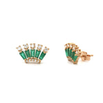 Load image into Gallery viewer, Emerald Burst Earrings