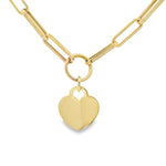 Load image into Gallery viewer, Paperclip Chain Heart Bracelet